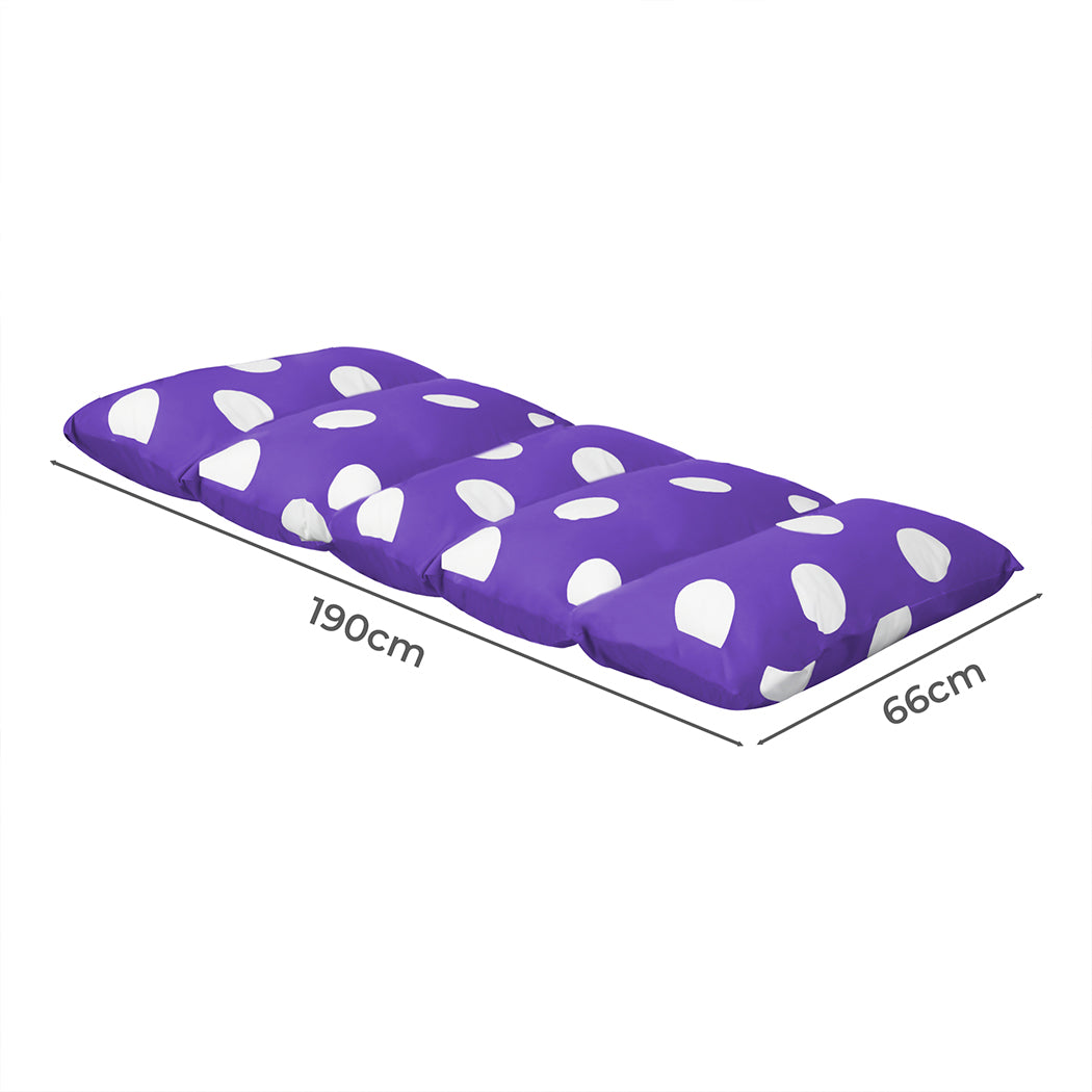 Dreamz Foldable Mattress Kids Pillow Purple Medium