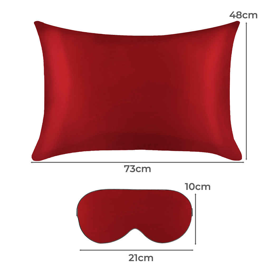 DreamZ 100% Mulberry Silk Pillow Case Burgundy