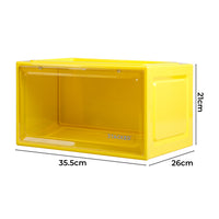 Stacked Sneaker Display Case Clear Shoe Yellow