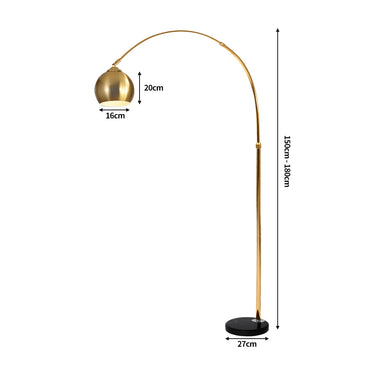 EMITTO Modern LED Floor Lamp Stand Reading Gold