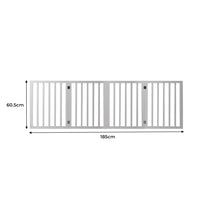 Wooden Pet Gate Dog Fence Retractable White 600x 3MM