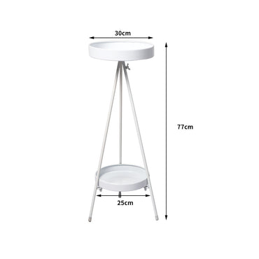 Levede Plant Stand 2 Tiers Outdoor Indoor White Large