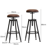 Levede 2x Industrial Bar Stools Kitchen