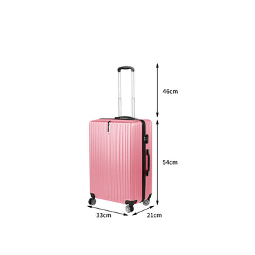 Slimbridge 20" Carry On Luggage Suitcase Rose Gold 20 inch