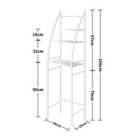 Dutxa 3 Tier Over Toilet Storage Shelf White