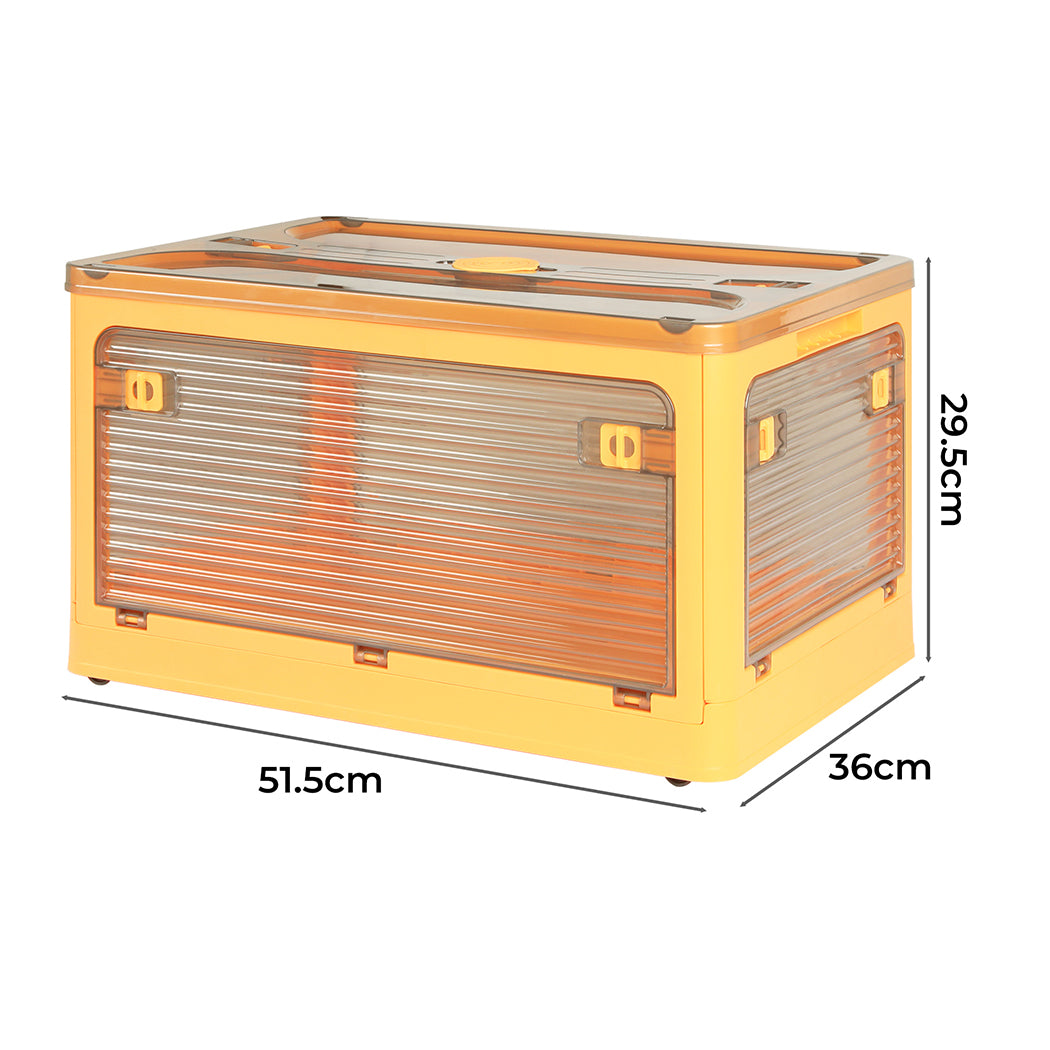 Storage Organiser Large Box Stackable M Orange Medium