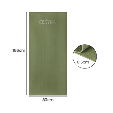 Centra Yoga Mat Non Slip 5mm Exercise Green