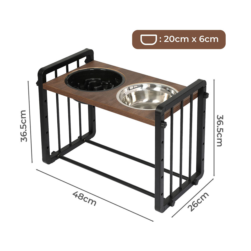 PaWz Adjustable Height Pet Feeder Elevated L Large