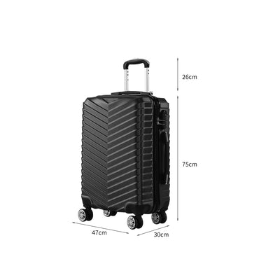 Slimbridge 28" Luggage Suitcase Travel Black 28 inch