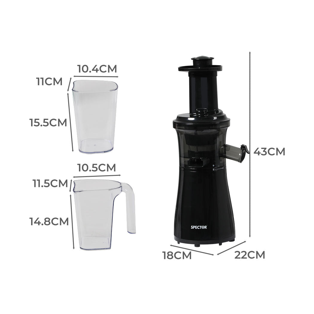 Spector Cold Press Slow Juicer Electric Black