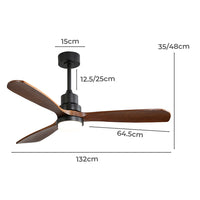 Spector 52'' Wood Ceiling Fan DC Motor Walnut