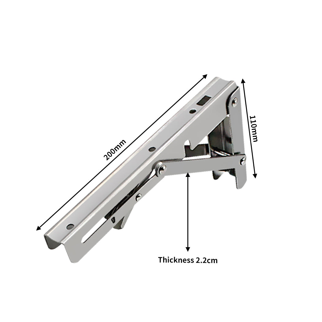 2Pcs 8" Folding Table Bracket Stainless