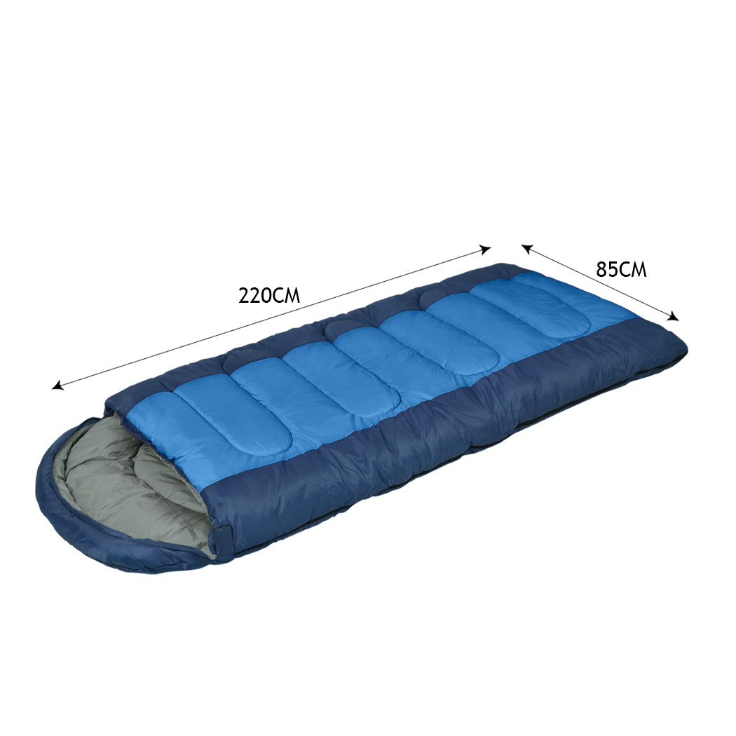 Mountview Sleeping Bag Outdoor Camping Blue