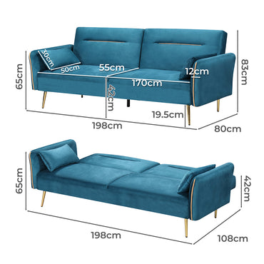Levede 3-Seater Sofa Bed Convertible