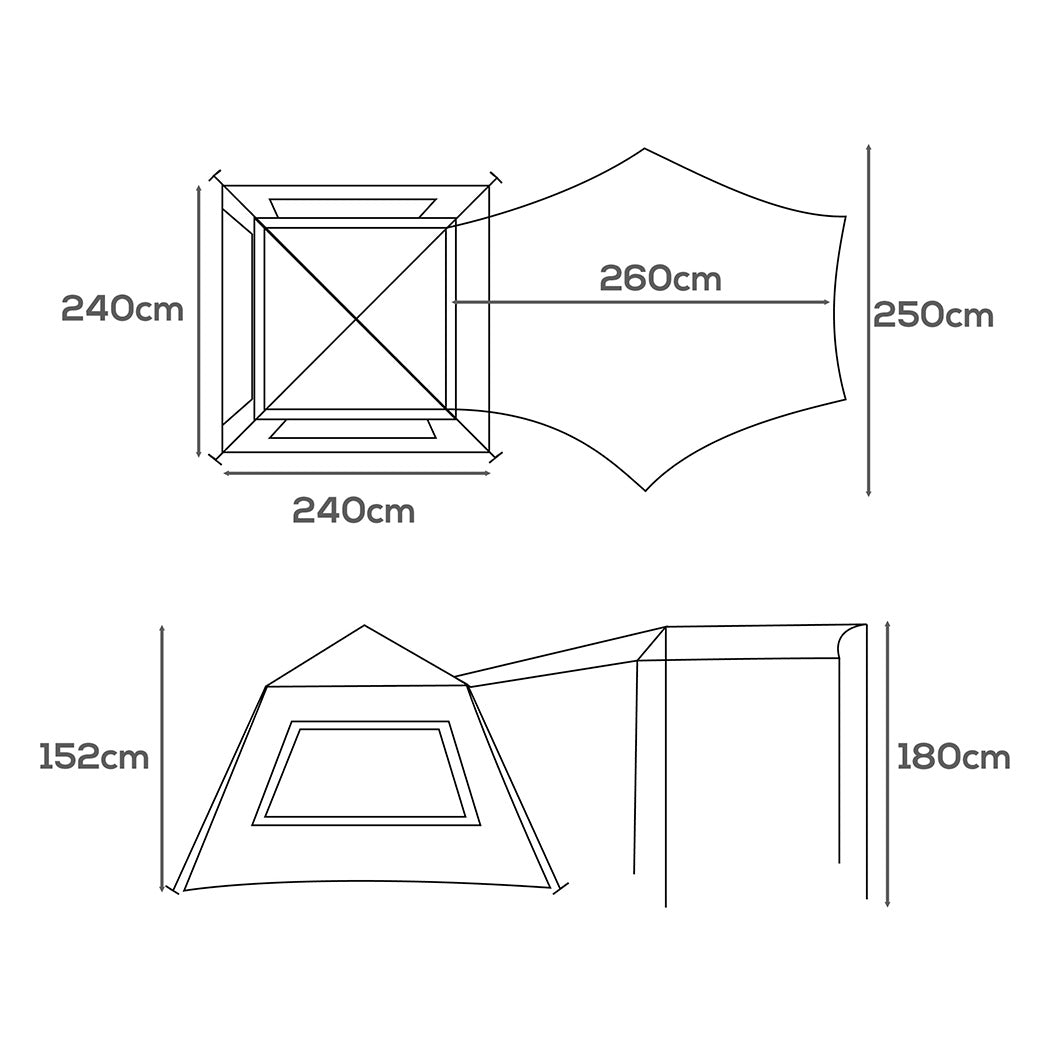 Mountview Instant Pop up Tent Automatic