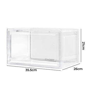 Stacked Shoe Box Acrylic Sneaker Display 6PC Clear