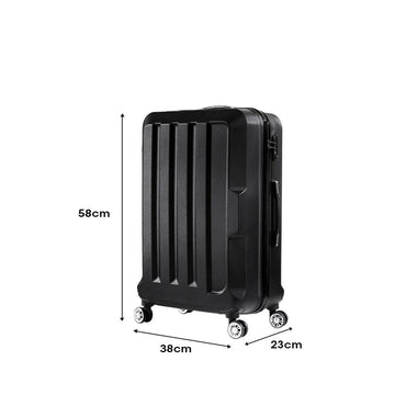 Slimbridge 20" Travel Luggage Lightweight Black 20 inch