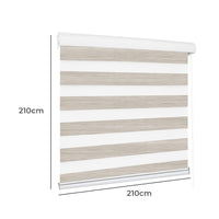 Marlow Blackout Zebra Roller Blind Curtains 210x210 Beige