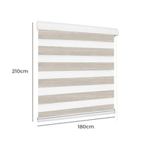 Marlow Blackout Zebra Roller Blind Curtains 180x210 Beige