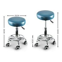 Levede 2x Barstool Swivel Salon Hairdressing Teal