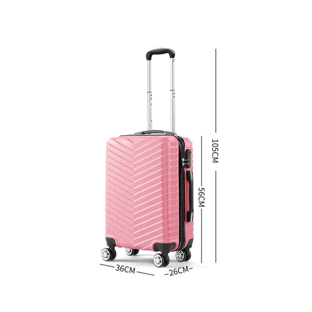 Slimbridge 20" Carry On Travel Luggage Rose 20 inch