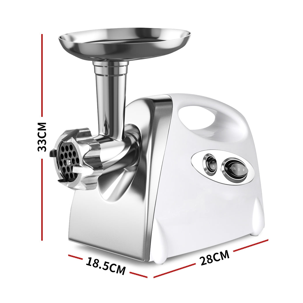 800W Electric Meat Grinder Mincer Sausage White