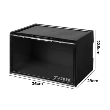 Stacked Shoe Storage Box LED Sneaker 1PC Black`White`Clear