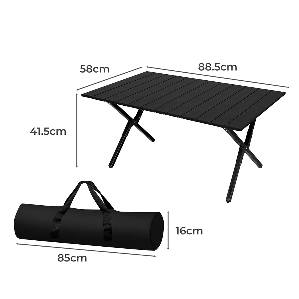 Levede Folding Camping Table Portable Black