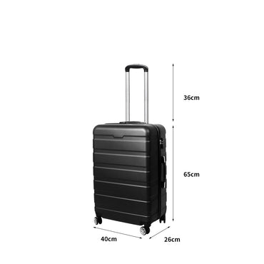 Slimbridge 24" Luggage Case Suitcase Black 24 inch