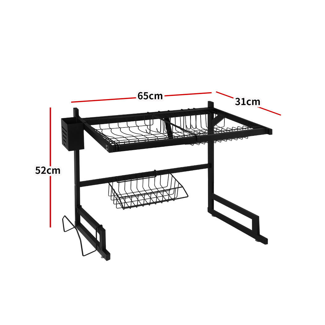 TOQUE Dish Drying Rack Over Sink Steel 65 CM