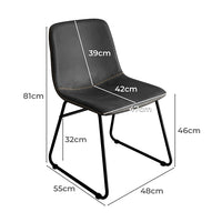 Levede 2x Dining Chairs Kitchen Table Black