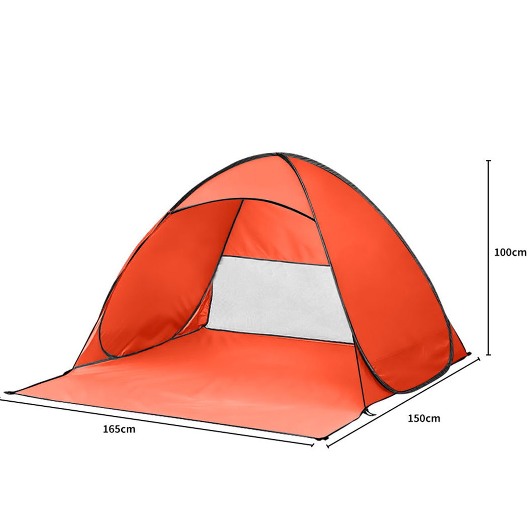 Mountview Pop Up Beach Tent Caming Portable Orange