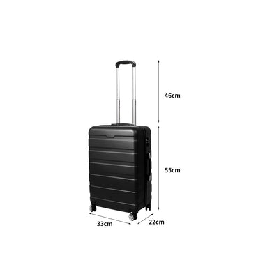 Slimbridge 20" Carry On Luggage Case Black 20 inch