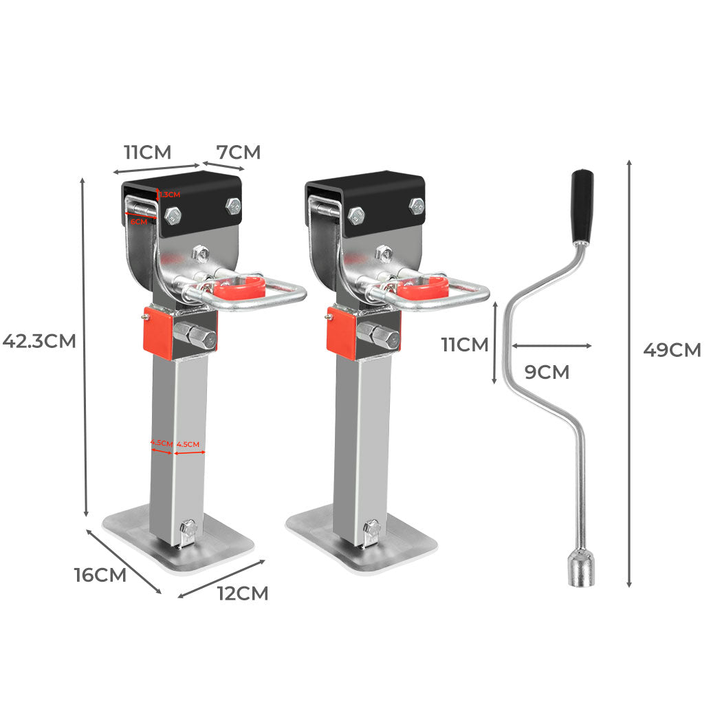 Manan 2X 410mm-545mm Drop Down Corner Silver