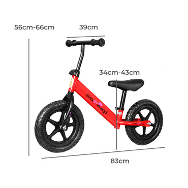 BoPeep Kids Balance Bike Ride On Toys Red