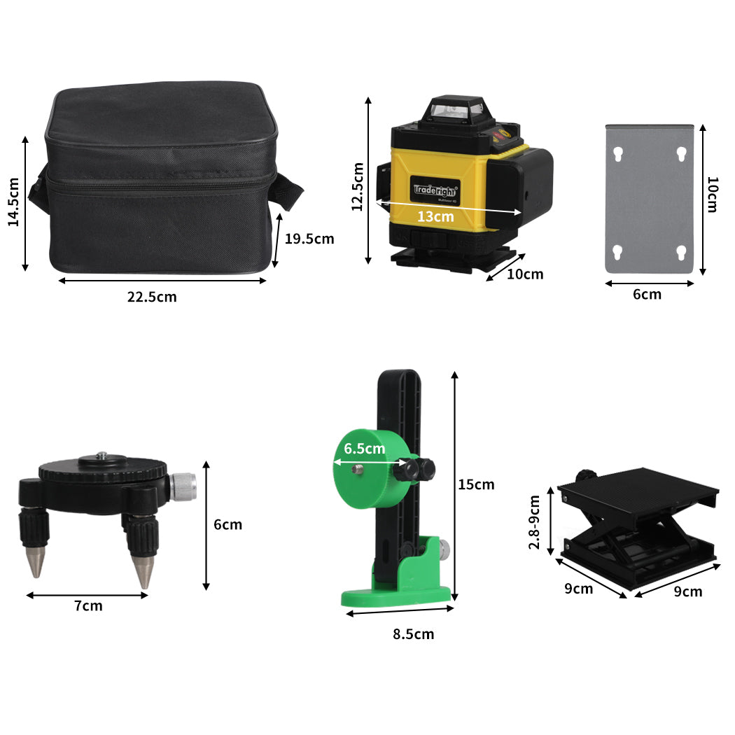 Traderight Laser Level Green Light 4D