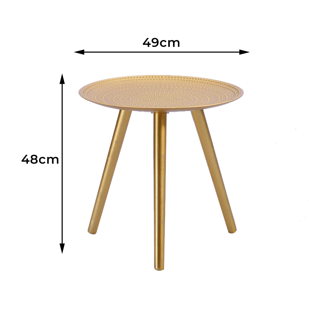 Levede Side Table Coffee Bedside End Golden