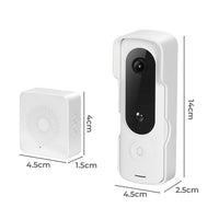 Wifi Doorbell Camera Wireless with 2 Indoor Chime