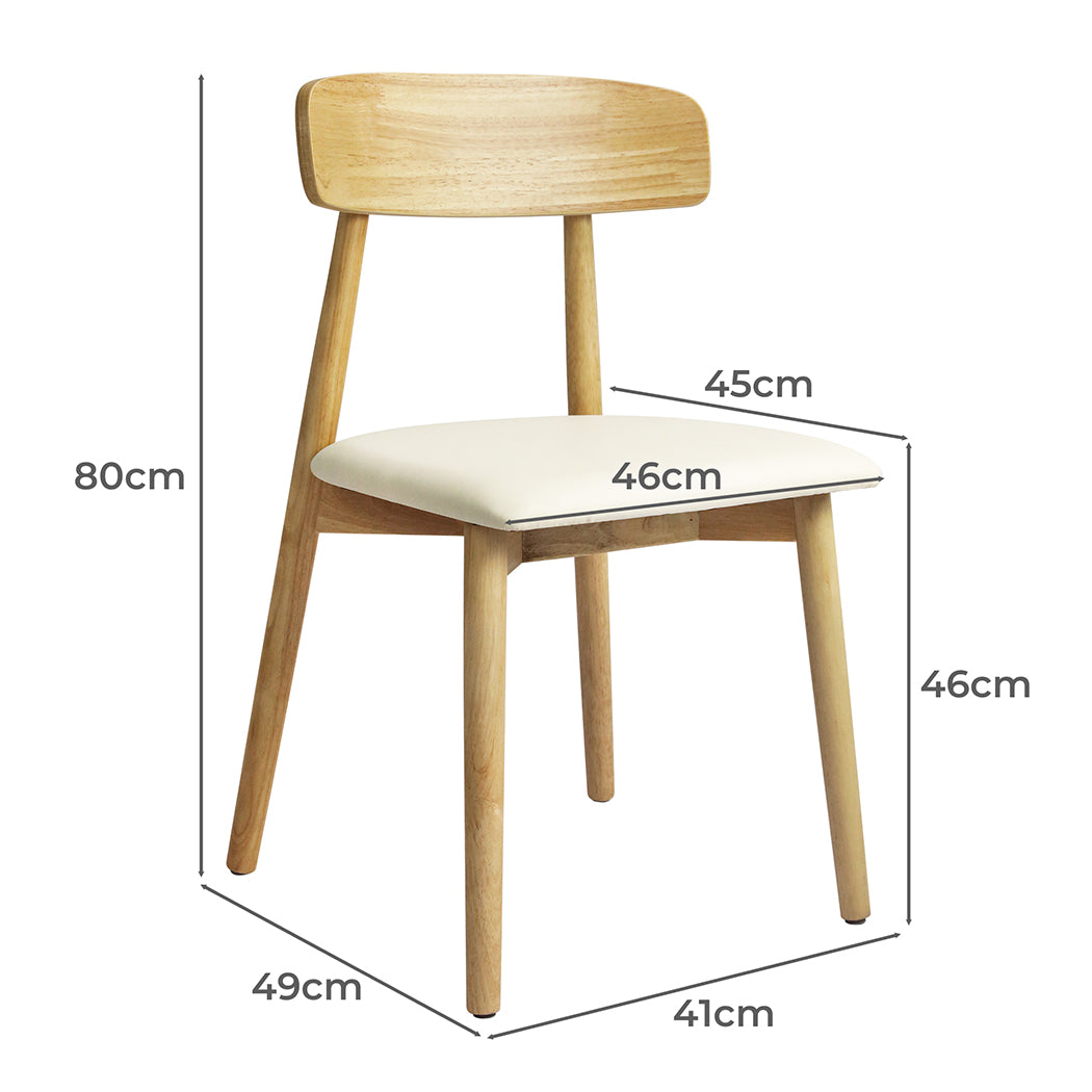 Levede 2x Dining Chairs Kitchen Chair Natural