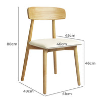 Levede 2x Dining Chairs Kitchen Chair Natural