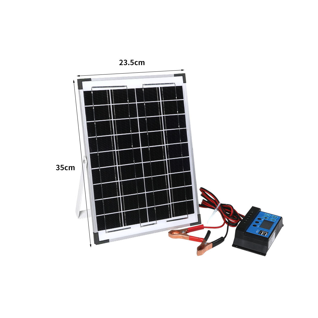 12V 10W Solar Panel Kit Mono Caravan