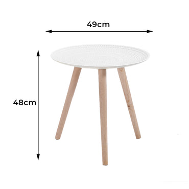 Levede Side Table Coffee Bedside End White