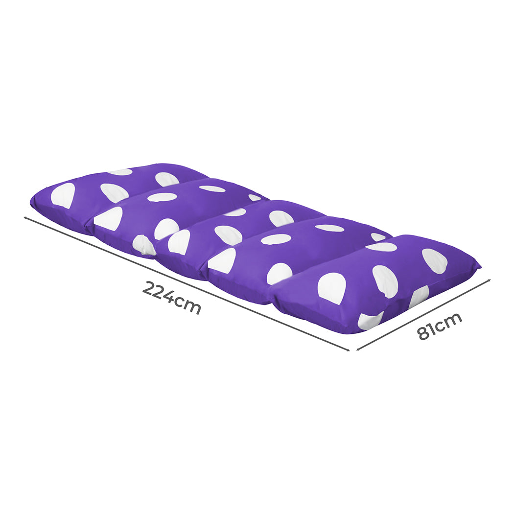 Dreamz Foldable Mattress Kids Pillow Purple Large