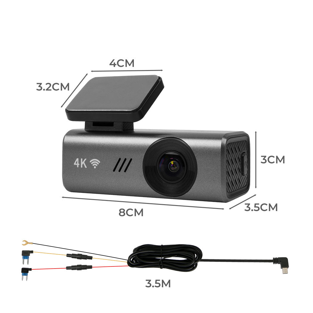 Dash Camera 4K Wifi Car Recorder Voice