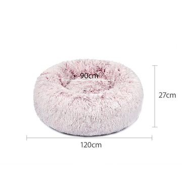 PaWz Pet Bed Cat Dog Donut Nest Calming XXL Pink XX-Large