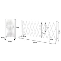 Garden Security Fence Gate Expandable White