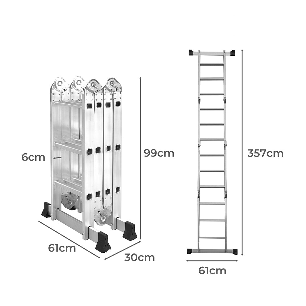 Traderight Multi Purpose Ladder Aluminium