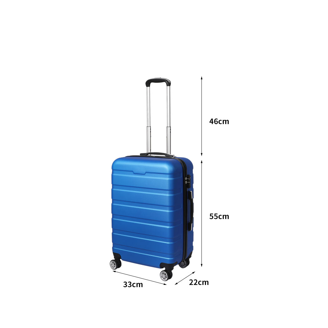 Slimbridge 20" Carry On Luggage Case Blue 20 inch