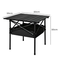 Levede Folding Camping Table Portable Black