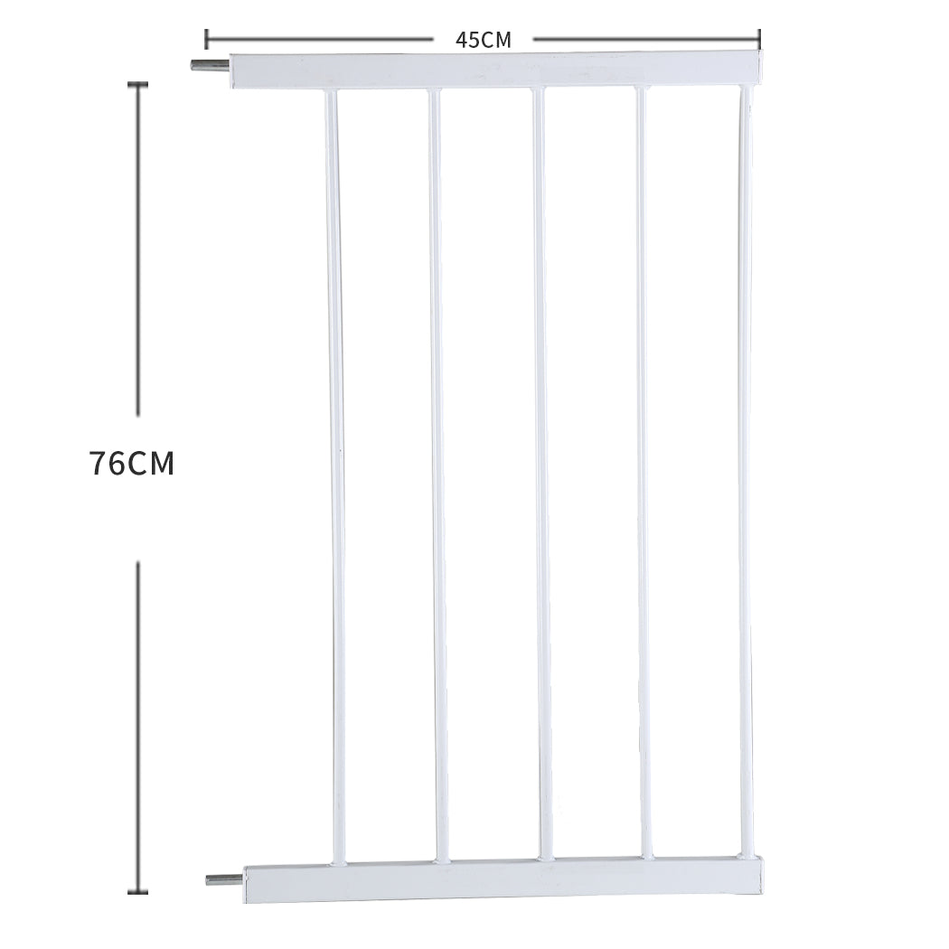 Levede Baby Safety Gate Adjustable Pet White 45cm Extension